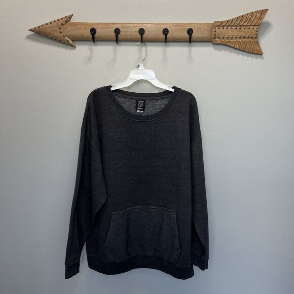 Valani Apparel | Gray Pique Front Pocket Long Sleeve Textured Sweater XL - Picture 1 of 5